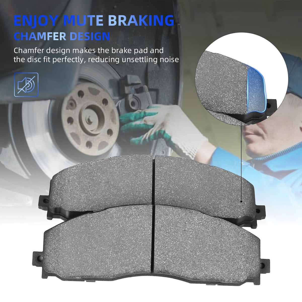 US CHEINAUTO Premium Disc Brake Pads 4 Pcs Rear Disc Brake Pads Compatible For  2010-2019 Altima 2011-2017 Juke