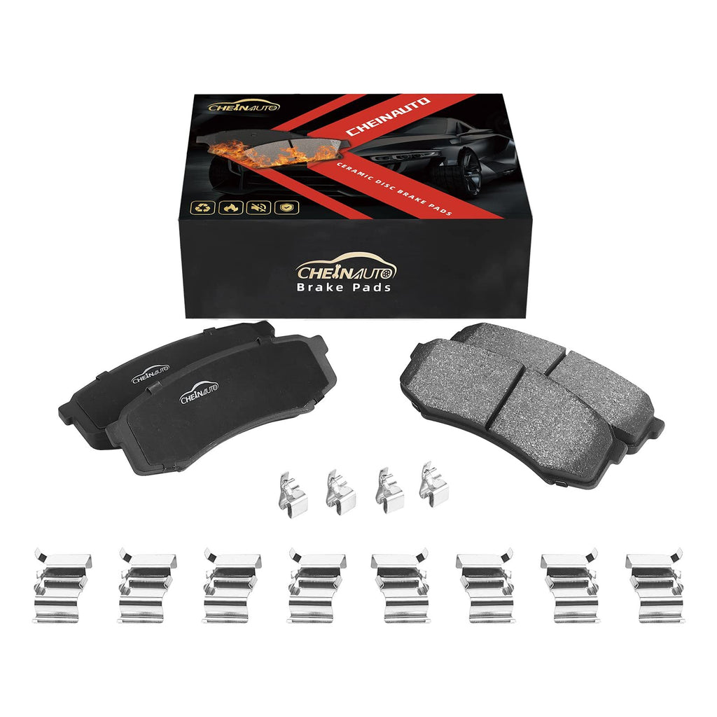 US CHEINAUTO 4Pcs Premium Ceramic Rear Disc Brake Pads Compatible For 2009-2013 Matrix