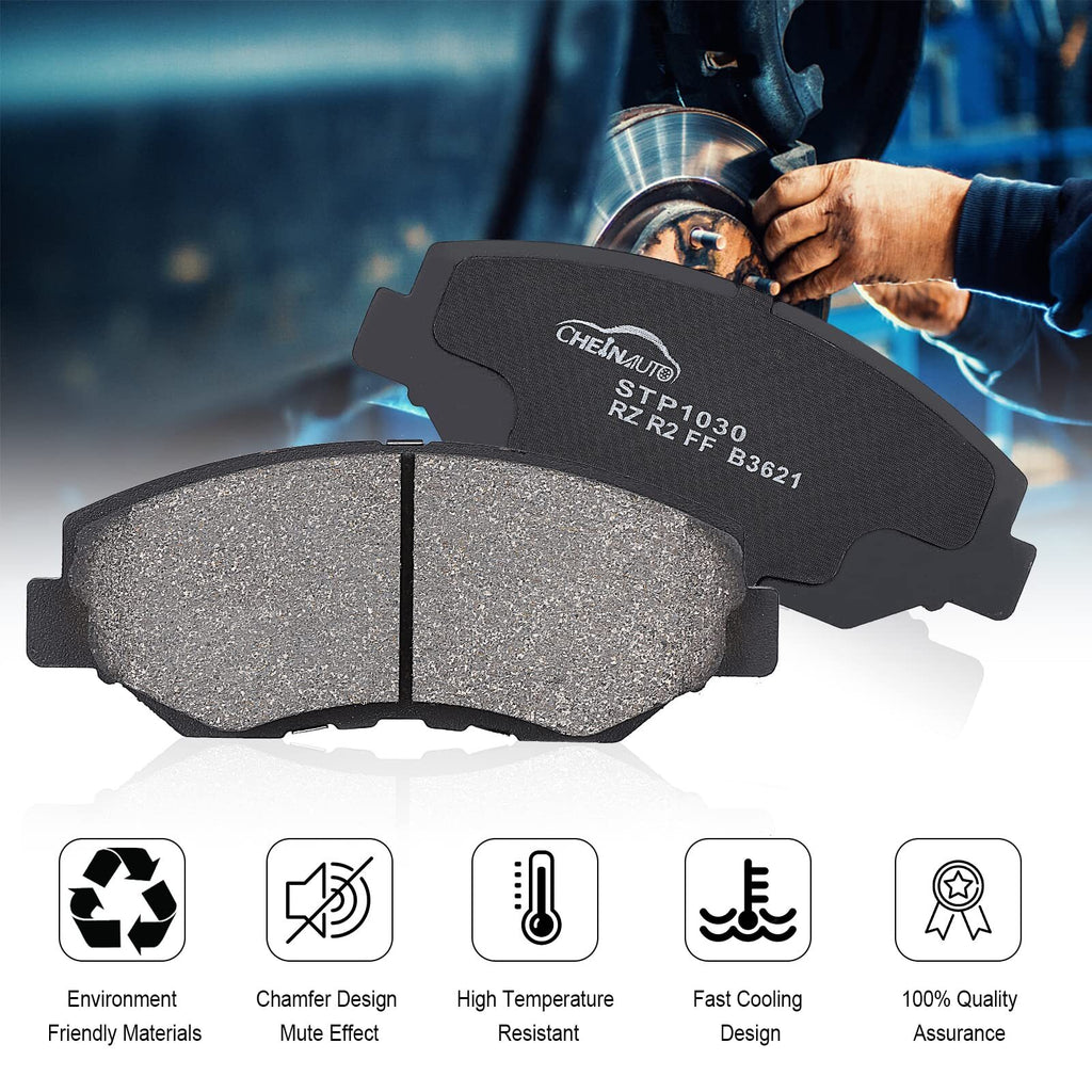 US CHEINAUTO 4Pcs Premium Ceramic Rear Disc Brake Pads Compatible For 2009-2013 Matrix
