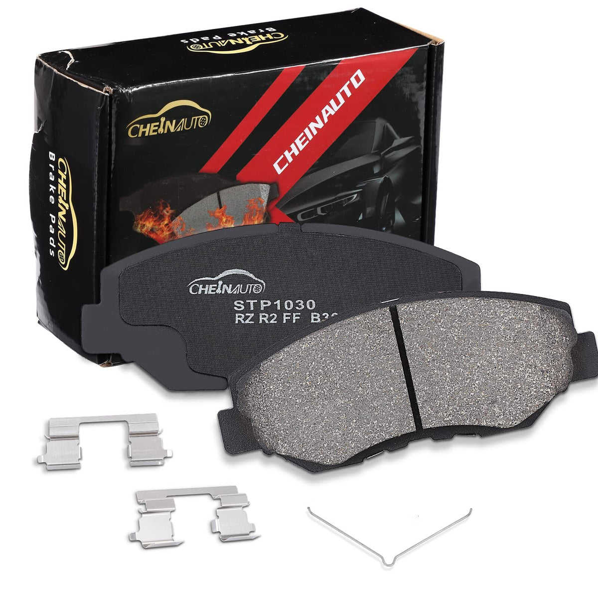 US CHEINAUTO Premium Disc Brake Pads 4 Pcs Rear Disc Brake Pads Compatible