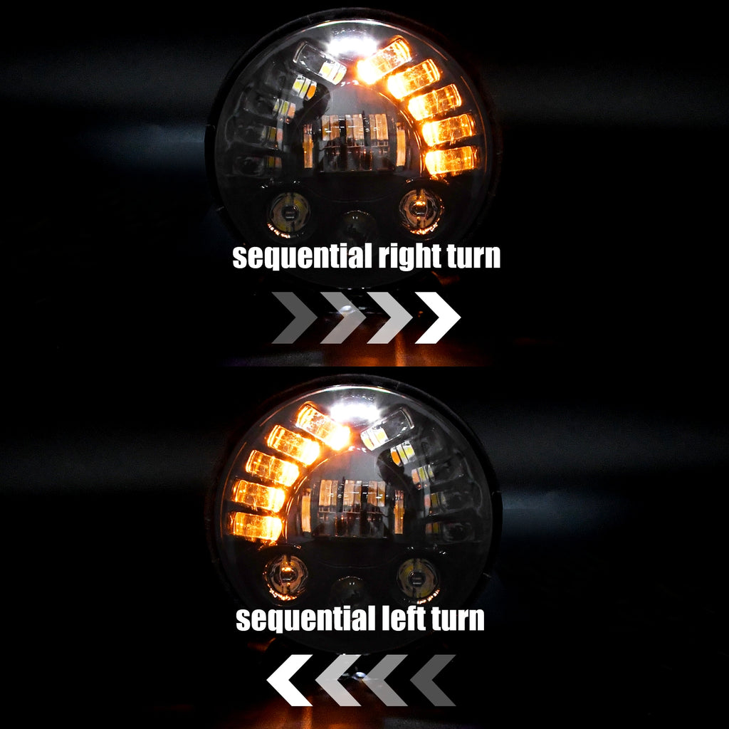 Led DRL Halo Headlight Aluminum 7-inch Matrix Gradient Color For Wrangler Headlight 7 inches