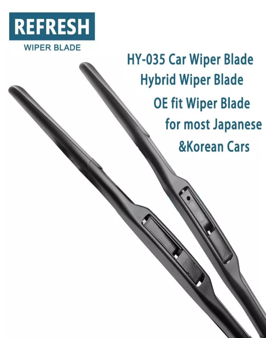 US CHEINAUTO 22Inch + 21Inch Wiper Blades OEM Quality J&U hook Front Windshield Wipers