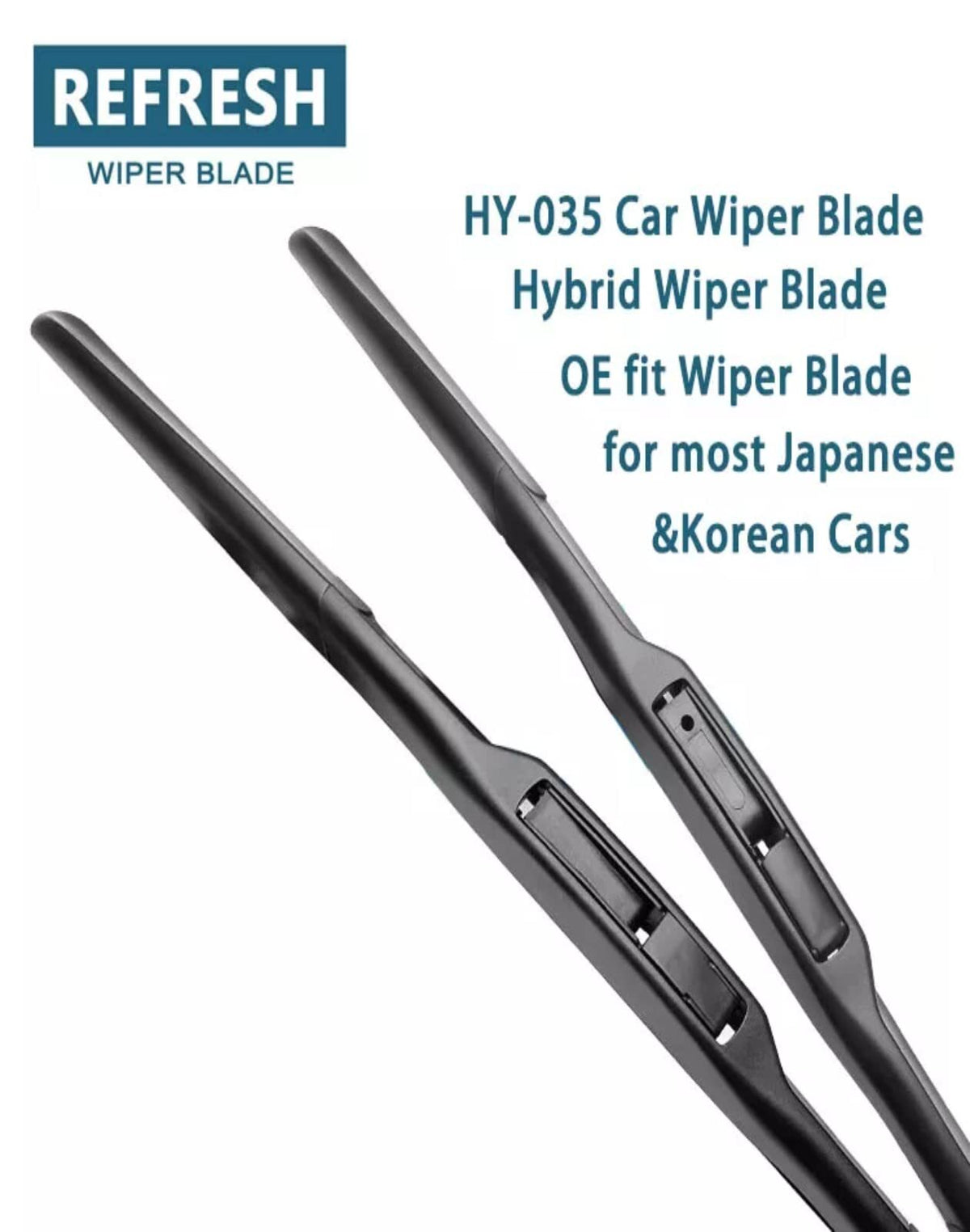 US CHEINAUTO 22Inch + 21Inch Wiper Blades OEM Quality J&U hook Front Windshield Wipers