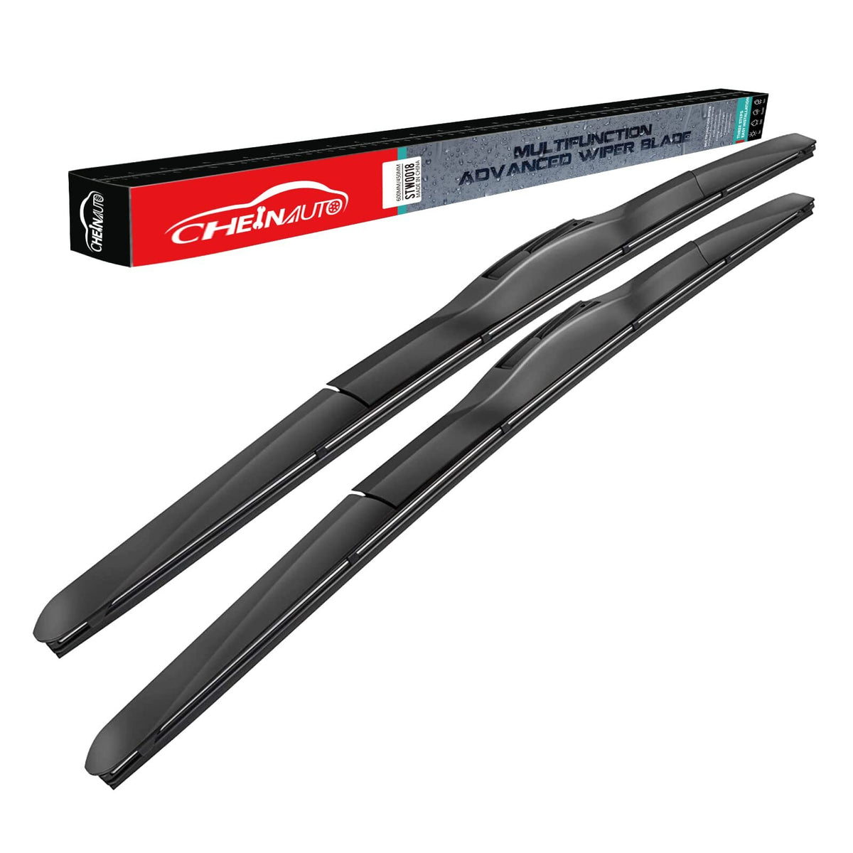 US CHEINAUTO  24 Inch+18 Inch Windshield Wiper Blades With Premium Rubber Durable Stable & Quiet