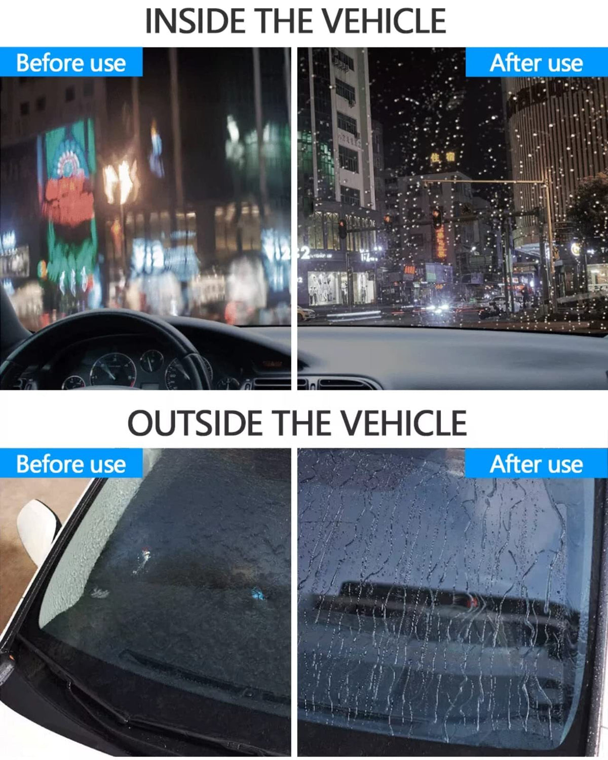 US CHEINAUTO  24 Inch+18 Inch Windshield Wiper Blades With Premium Rubber Durable Stable & Quiet