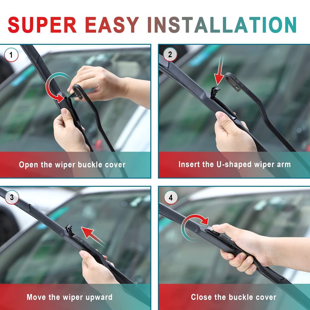 US CHEINAUTO Windshield Wipers 24 Inch 19 Inch  Wiper Blades OEM Quality Premium Stable & Quiet
