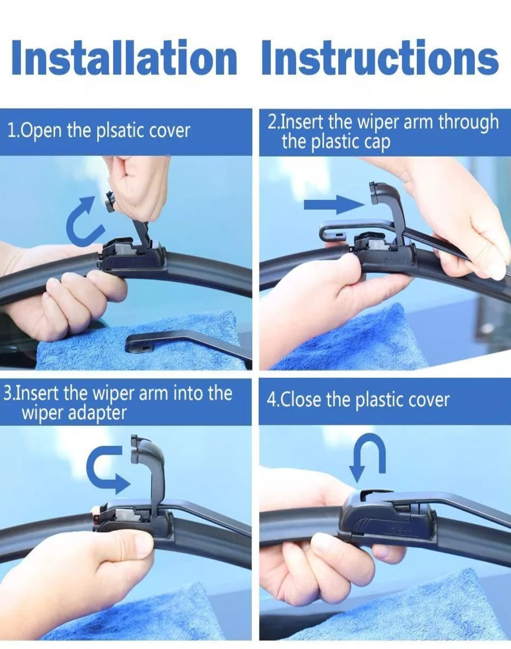 US CHEINAUTO 26 Inch 18Inch Wiper Blades Premium All-Seasons Durable Stable And Quiet OEM Quality J&U
