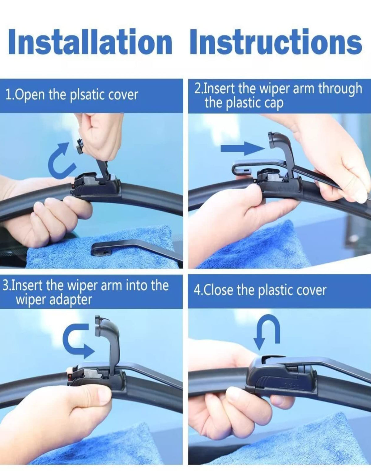 US CHEINAUTO 26 Inch 18Inch Wiper Blades Premium All-Seasons Durable Stable And Quiet OEM Quality J&U