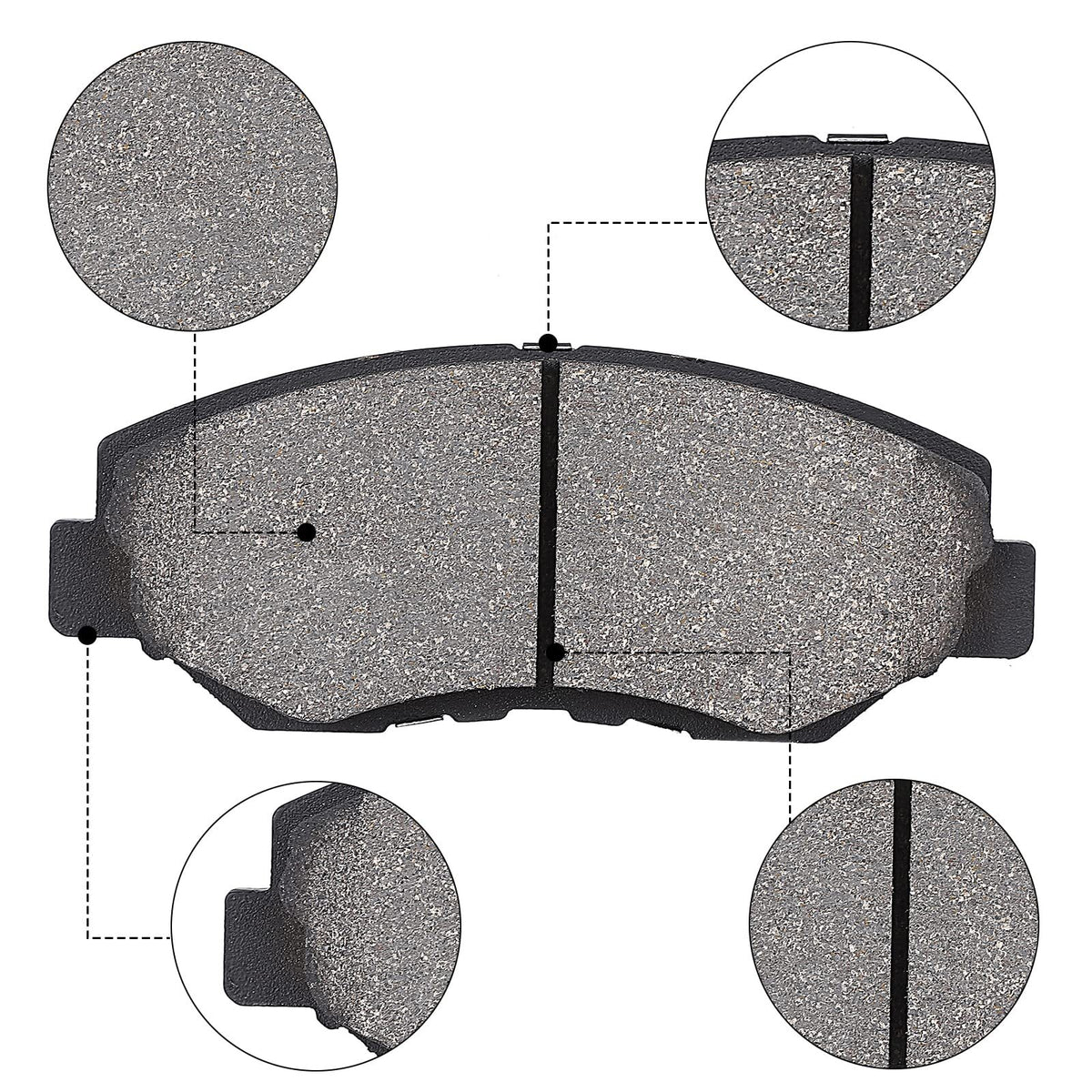 US CHEINAUTO 4Pcs Premium Ceramic Rear Disc Brake Pads Compatible With 2009-2016 Jaguar XF 2009-2016 Jaguar XJ