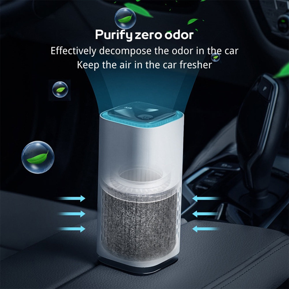 Mini Car  Air  Purifier Smart Home Anion Purifier Negative Ion Filter For Removing Vocs Dust Peculiar Smell Cigarette Smoke White