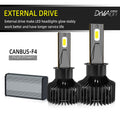 1 Pair Of Car  Led  Headlight Bulbs Ip68 Waterproof High-brightness High Power Good Heat Dissipation Quick Installation Car Led Lamp F4 H7