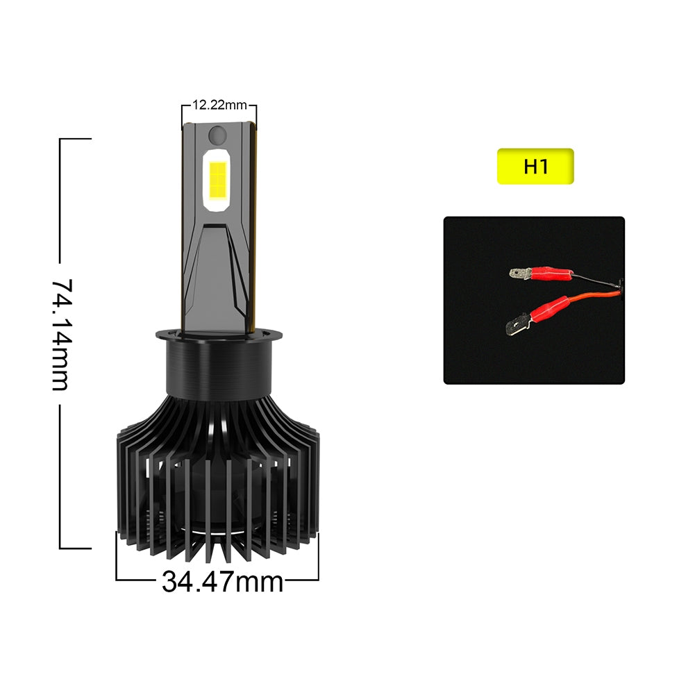 1 Pair Of Car  Led  Headlight Bulbs Ip68 Waterproof High-brightness High Power Good Heat Dissipation Quick Installation Car Led Lamp F4 H7