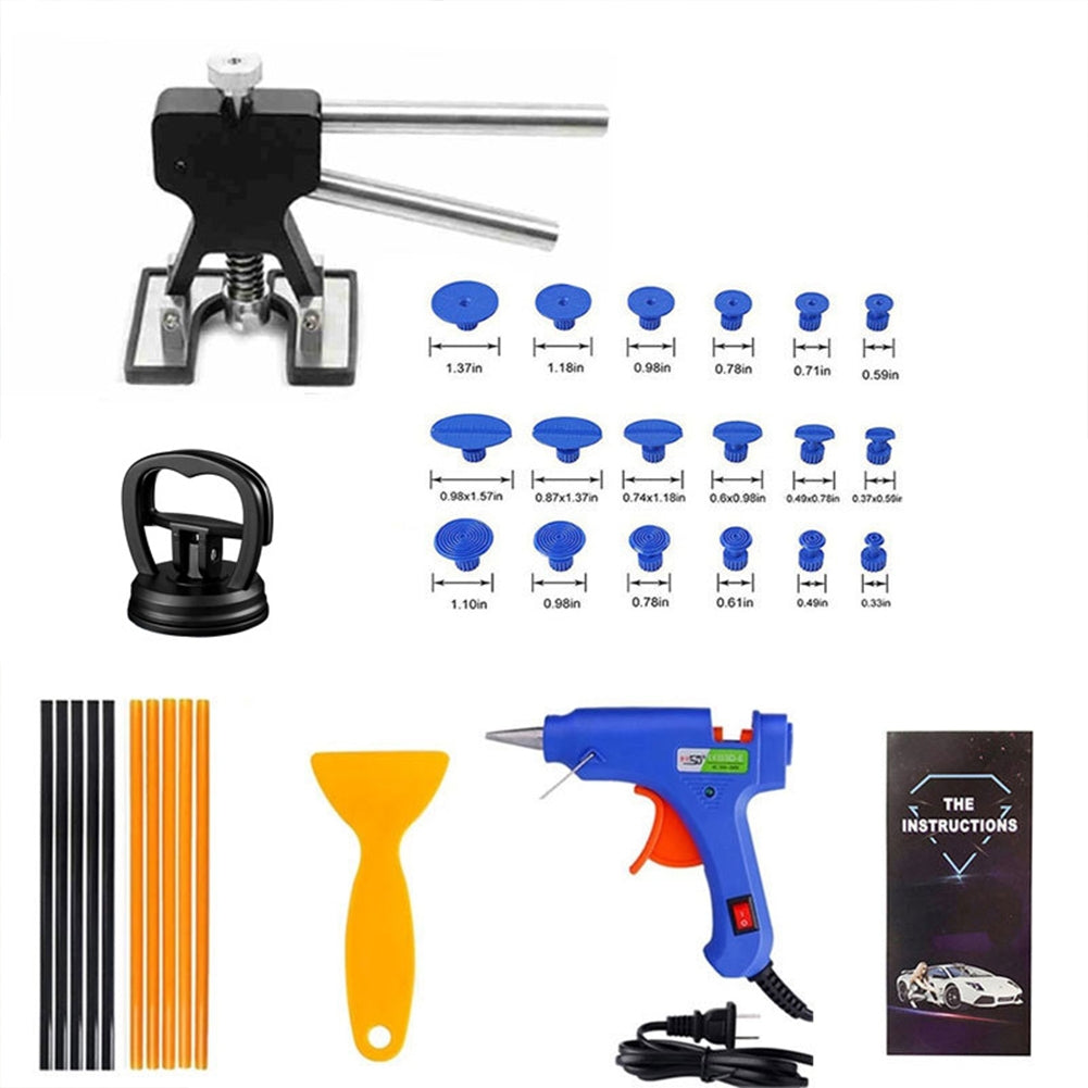 19pcs/set Auto Paintless Dent  Repair  Kits Car Dent Puller Kits Dent Removal Kits For Automobile Body Motorcycle Refrigerator 32pcs/set