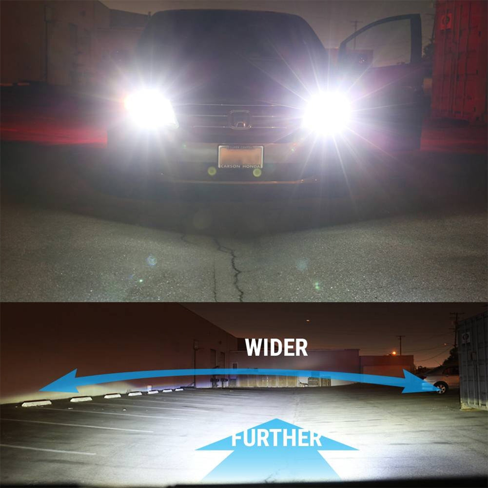 1 Pair Of 9003 H4 Led  Headlight Kit Built-in Fan Super Bright Excellent Heat Dissipation Performance High Low Beam 6000k Light Bulbs silver