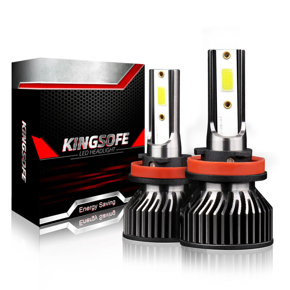 1 Pair Aluminum Alloy Car  Led  Headlight F2 White Light 12000/min Ip68 Waterproof Heatproof Motorcycle Light H8/H9/H11