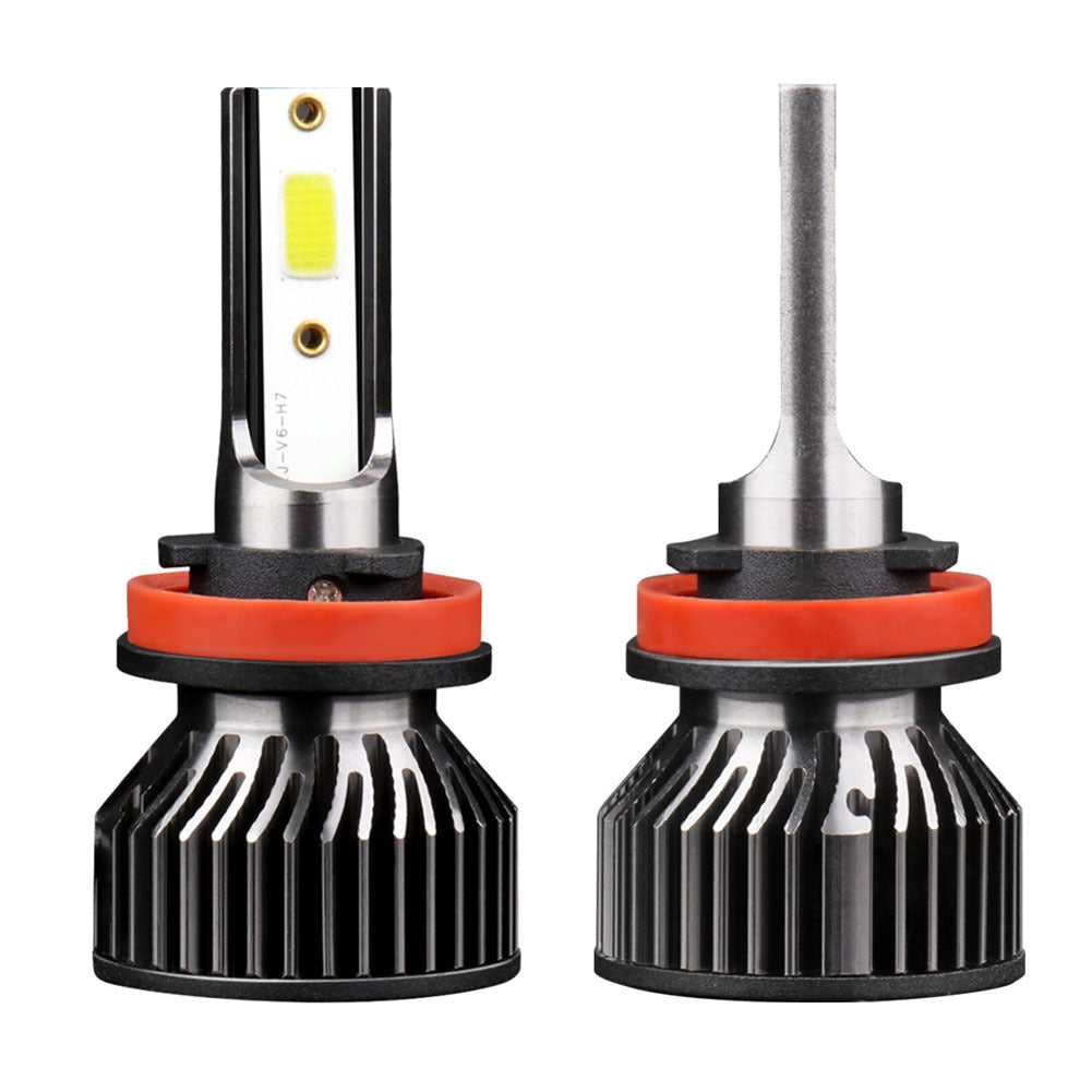 1 Pair Aluminum Alloy Car  Led  Headlight F2 White Light 12000/min Ip68 Waterproof Heatproof Motorcycle Light H8/H9/H11