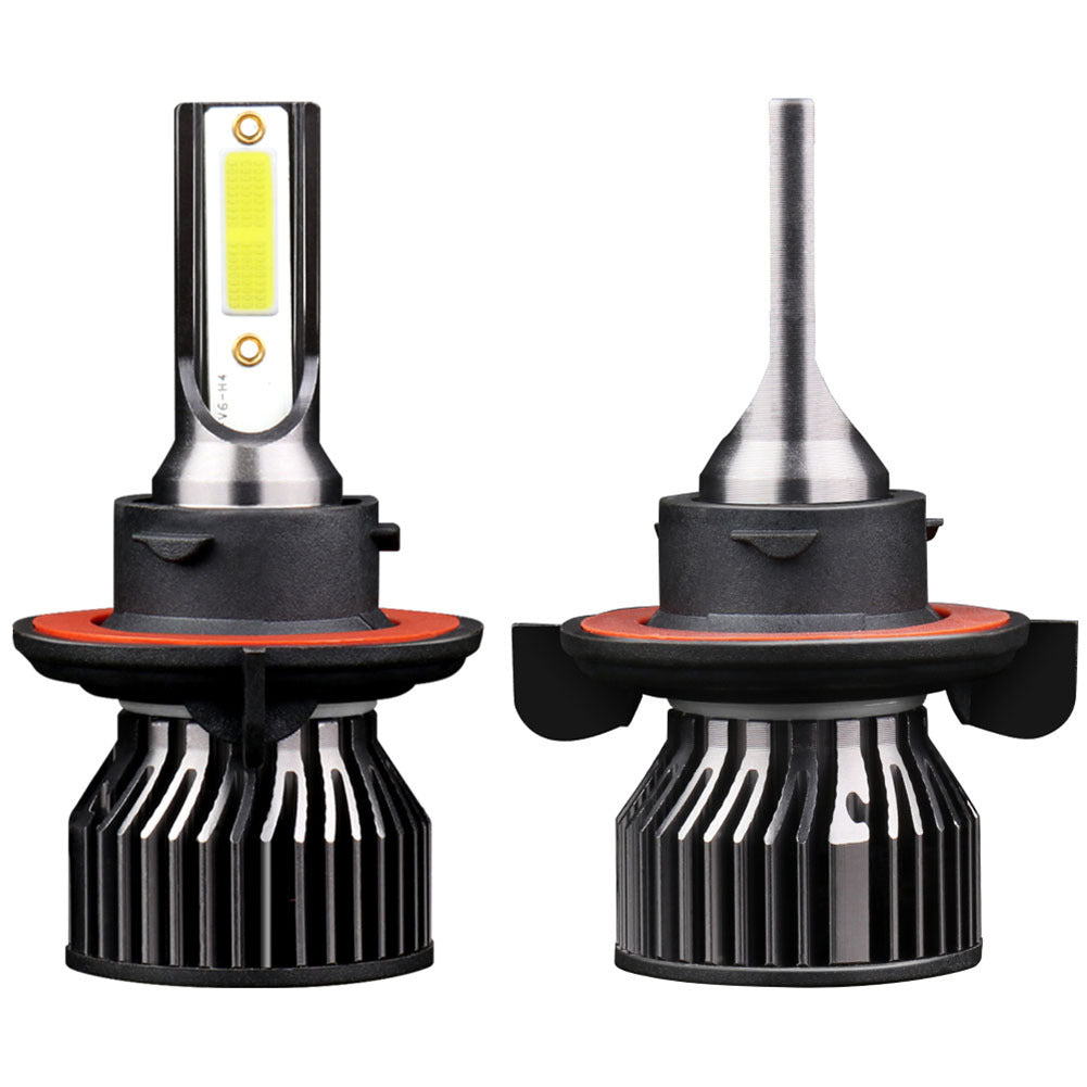 1 Pair Aluminum Car  Led  Headlight Ip68 Waterproof Heatproof 6000k 12000/min Cob Bulbs H13