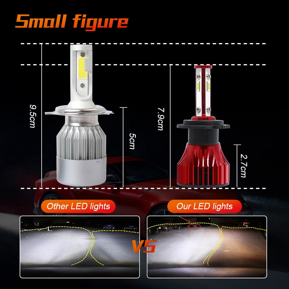 1 Pair Metal X15s Car Light H7 H11 9005 9006 9007 Led Headlight Bulb H4 High And Low Beam 60w 16000lm 6000k Super-bright Lamp 9007
