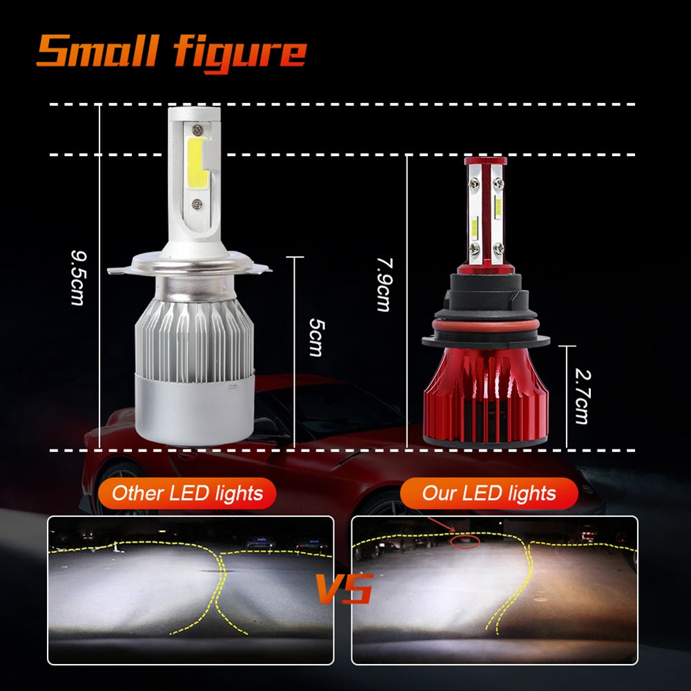 1 Pair Metal X15s Car Light H7 H11 9005 9006 9007 Led Headlight Bulb H4 High And Low Beam 60w 16000lm 6000k Super-bright Lamp 9007