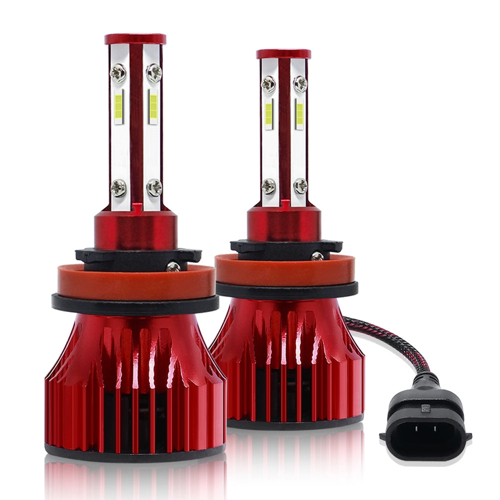 1 Pair Metal X15s Car Light H7 H11 9005 9006 9007 Led Headlight Bulb H4 High And Low Beam 60w 16000lm 6000k Super-bright Lamp 9007