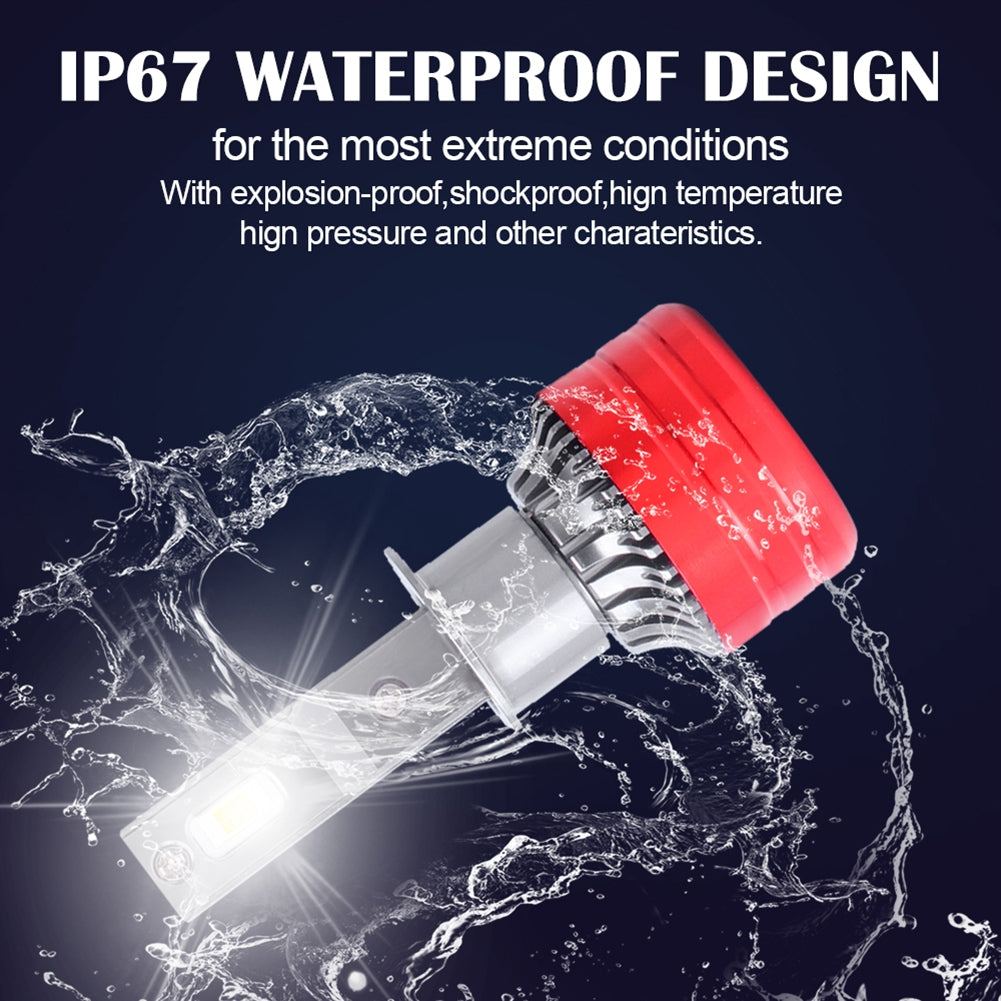1 Pair Metal F5 Car Led Headlight Shock-proof Waterproof Head-lamp Bulb Modified Accessories H4