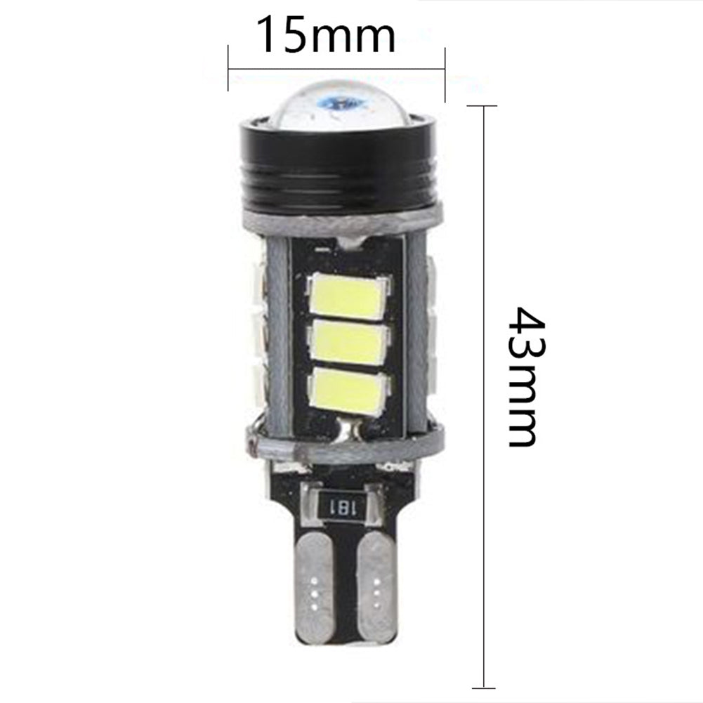 1 Pair Car Led Tail Light T15 5630 12smd High-power 16w Reversing Lamp Super-bright Bulb white light