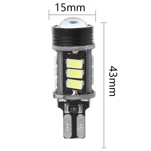 1 Pair Car Led Tail Light T15 5630 12smd High-power 16w Reversing Lamp Super-bright Bulb white light