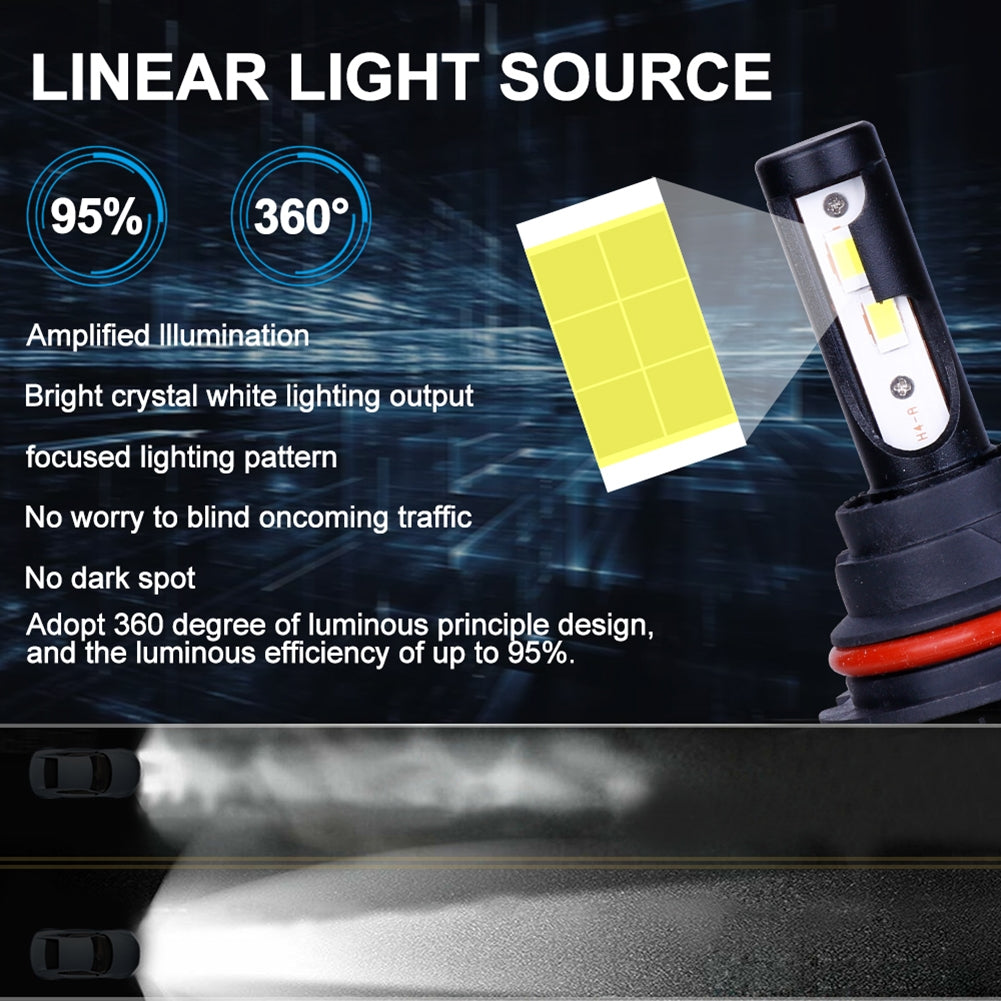 1 Pair Metal F9 Car Led Headlight H4 H7 H11 H13 9004 9005 9006 Decode Front Bulb Lamp Auto Parts H11