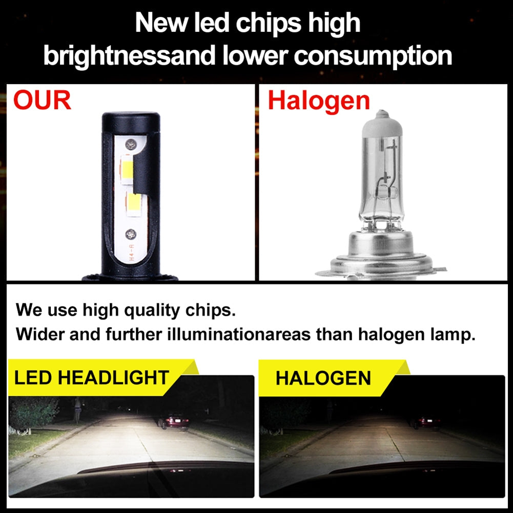1 Pair Metal F9 Car Led Headlight H4 H7 H11 H13 9004 9005 9006 Decode Front Bulb Lamp Auto Parts H7