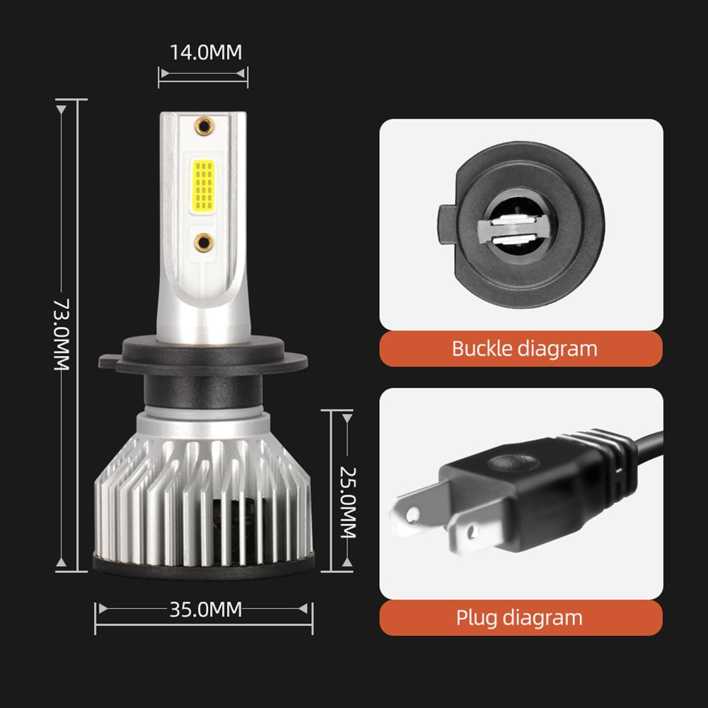 1 Pair Aluminum Car Led Headlight F2A Ip68 Waterproof White Light Motorcycle Lamp 9006/HB4