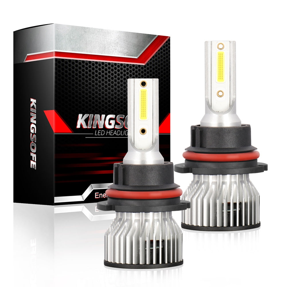 1 Pair Aluminum Car Led Headlight Ip68 Waterproof 6000k High-brightness Motorcycle Lamp 9007/HB5