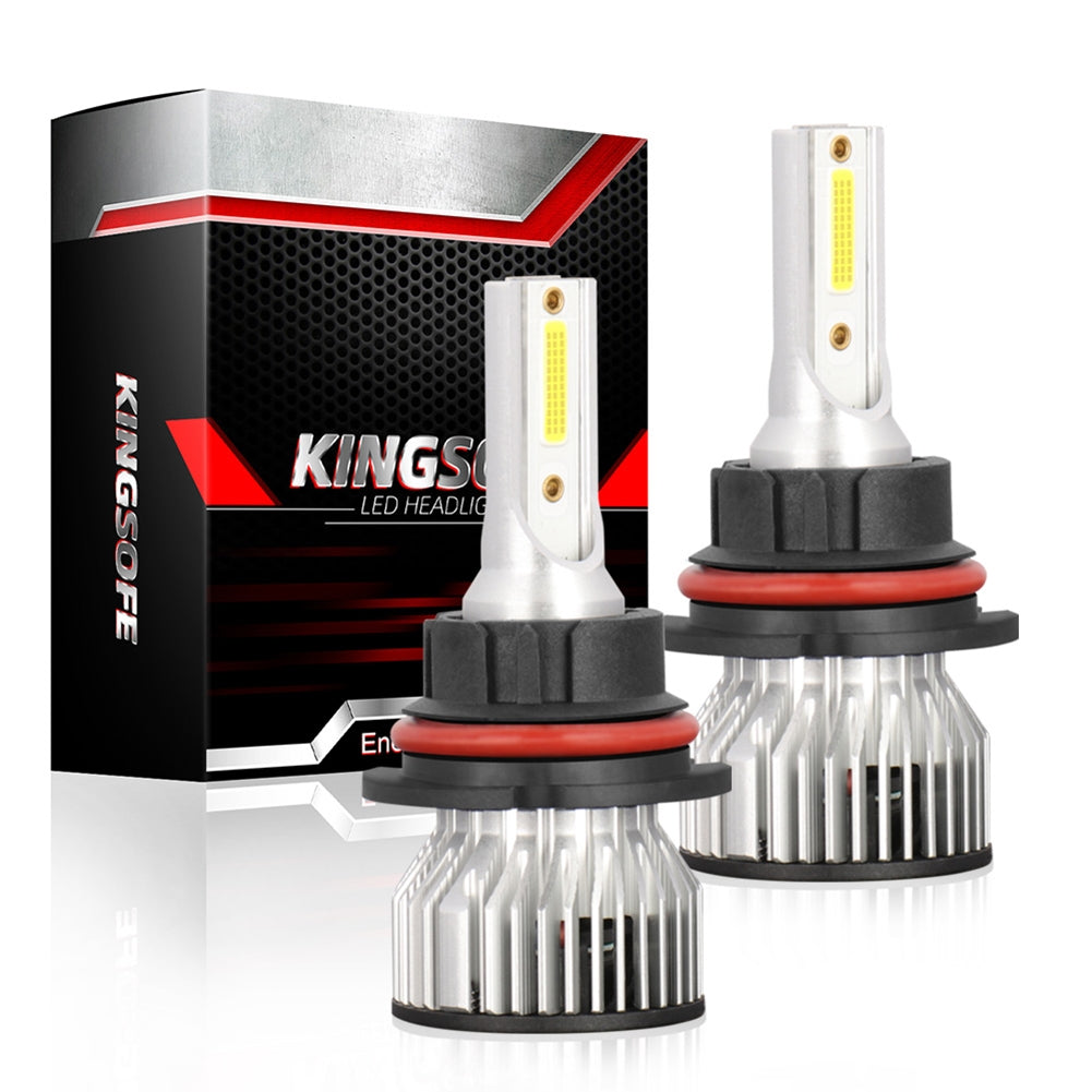 1 Pair Aluminum Car Led Headlight Ip68 Waterproof 6000k High-brightness Motorcycle Lamp 9007/HB5