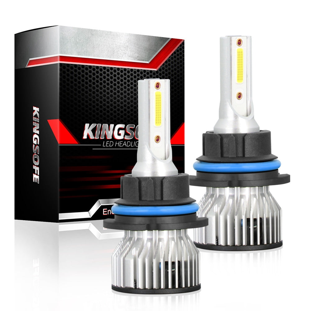 1 Pair Aluminum Car Led Headlight Ip68 Waterproof 6000k High-brightness Motorcycle Lamp 9004/HB1