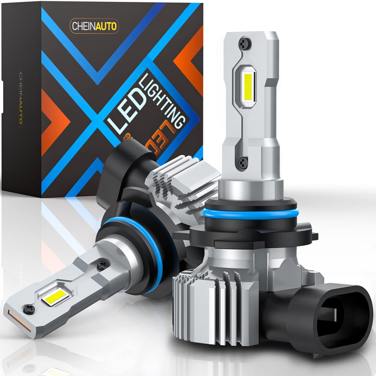 US CHEINAUTO 9012 HIR2 LED Headlight Bulbs 60W 12000 Lumens 450% Brighter High Low Beam Conversion Kit
