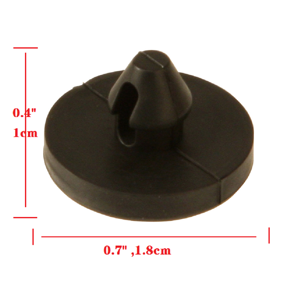 US 12 Pcs Brake Switch Stopper Brake Pedal Pad Brake Lights Switch Limiter 90541-06036 Car Accessories black