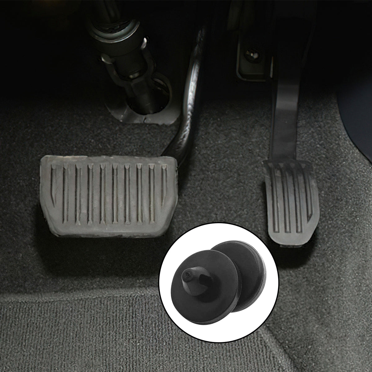 US 12 Pcs Brake Switch Stopper Brake Pedal Pad Brake Lights Switch Limiter 90541-06036 Car Accessories black
