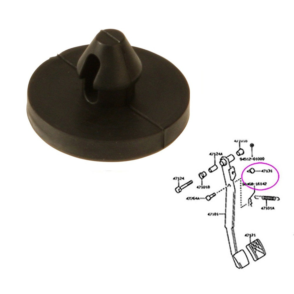 US 12 Pcs Brake Switch Stopper Brake Pedal Pad Brake Lights Switch Limiter 90541-06036 Car Accessories black