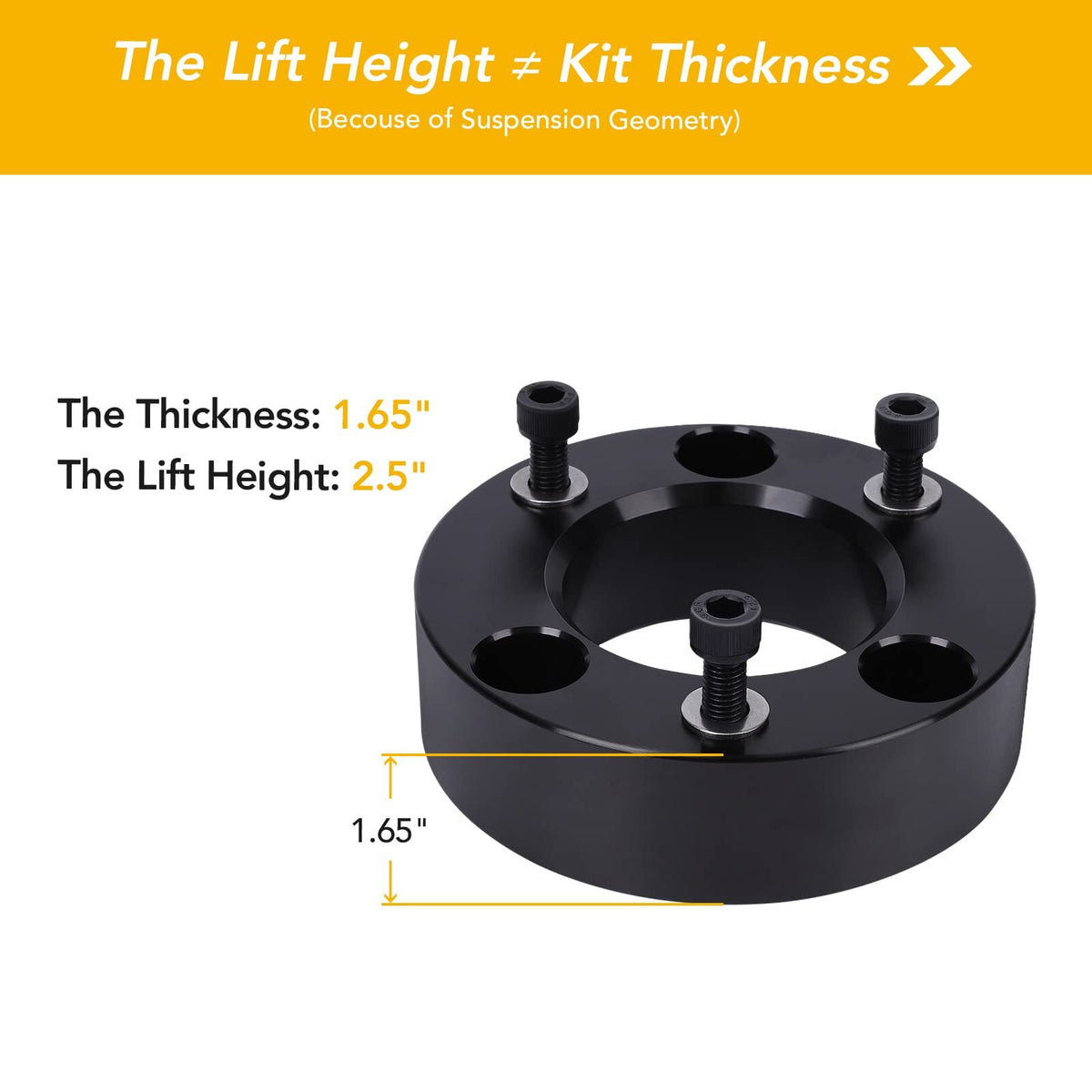 US CHEINAUTO 2.5Inch F150 Leveling Lift Kits 2.5 Inch Front Strut Spacer Suspension Lift Kit Lift Spacers