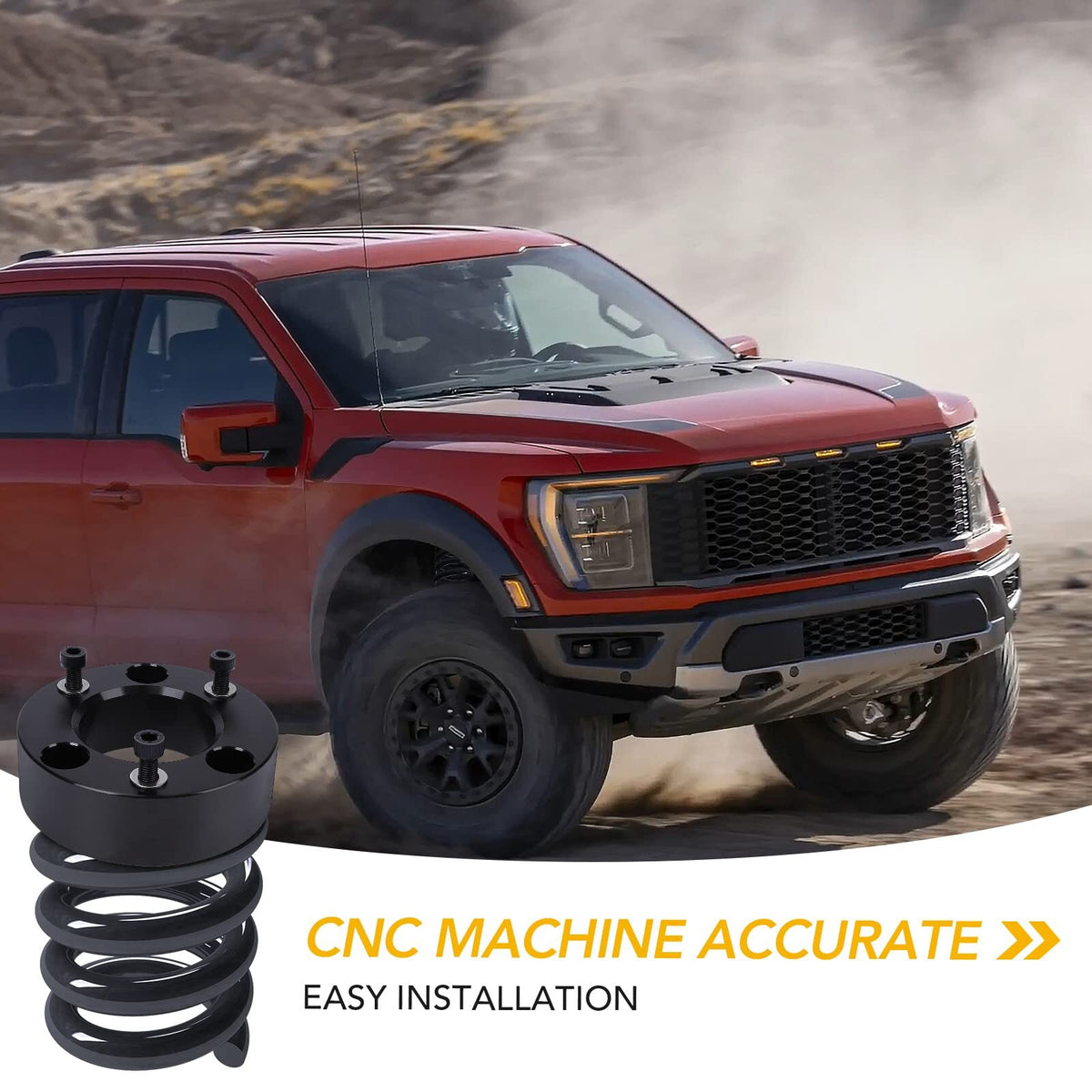 US CHEINAUTO 3 Inch F150 Leveling Lift Kits 3 Inch Front Strut Spacer Suspension Lift Kit Lift Spacers