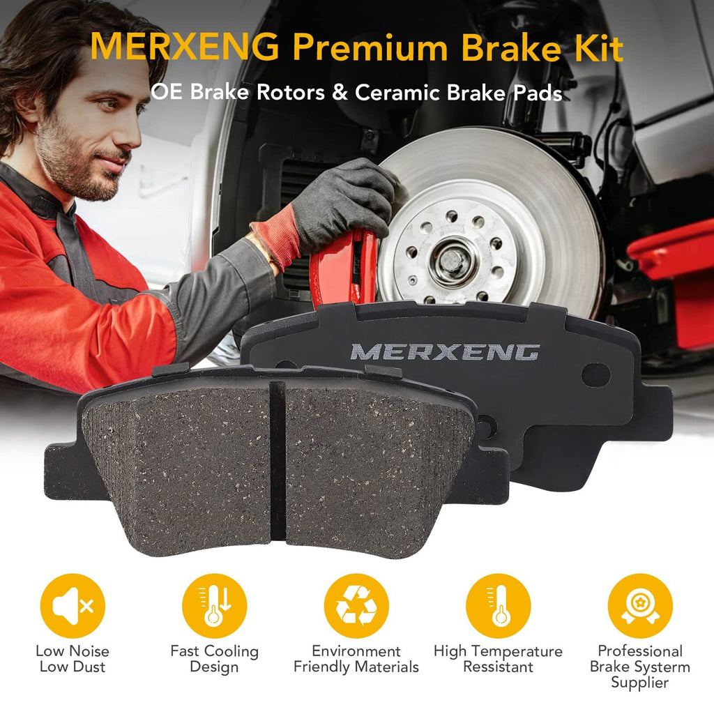 US MERXENG Premium Ceramic Disc Rear Brake Pads For 2011-2015 Sonata