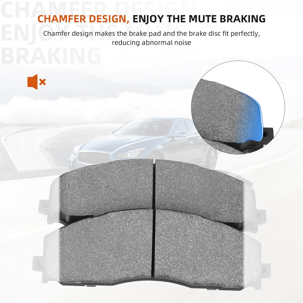 US GARVEE Premium Ceramic Disc Rear Brake Pads For 2006-2018 RAV4