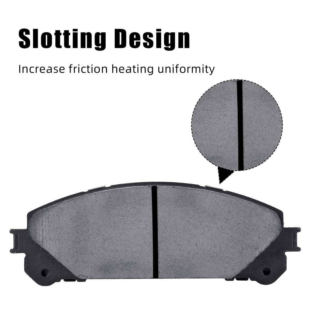 US CHEINAUTO 4Pcs Premium Ceramic Rear Disc Brake Pads Compatible With Sienna Highlander Mirai Prius