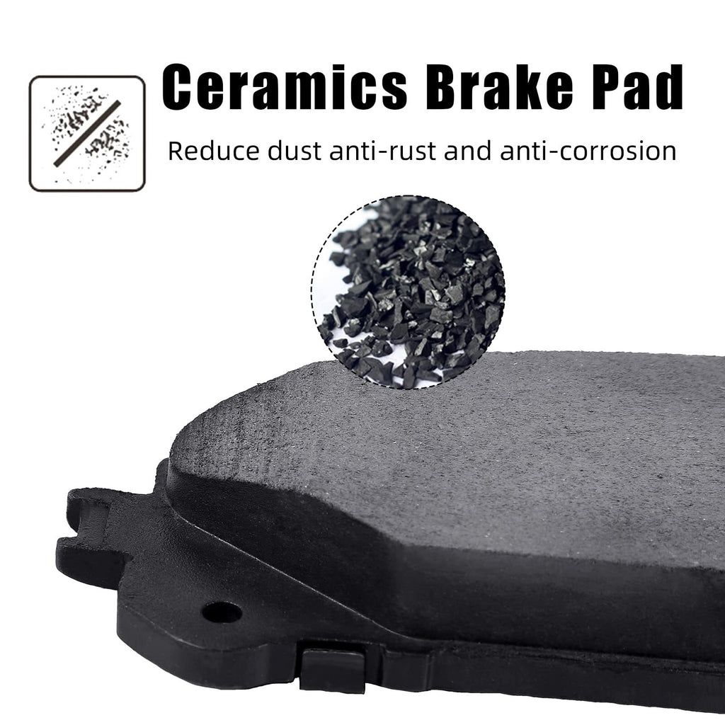 US CHEINAUTO 4Pcs Premium Ceramic Rear Disc Brake Pads Compatible With Sienna Highlander Mirai Prius
