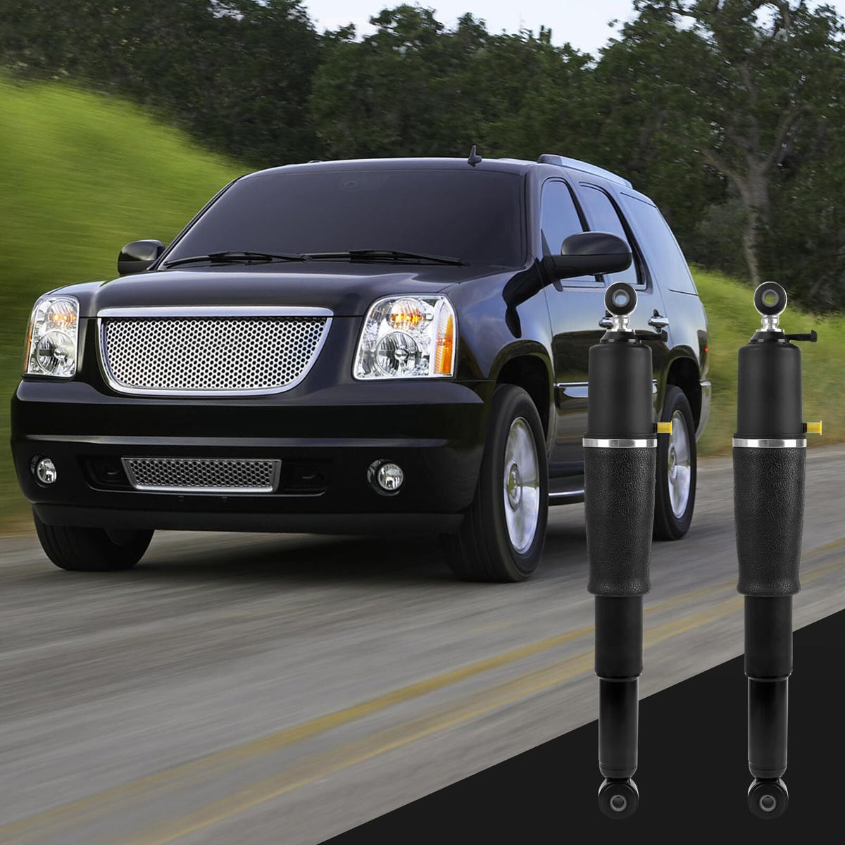 US GARVEE Rear Air Shocks Suspension Struts Compatible for Cadillac Escalade Chevy Tahoe Suburban 1500