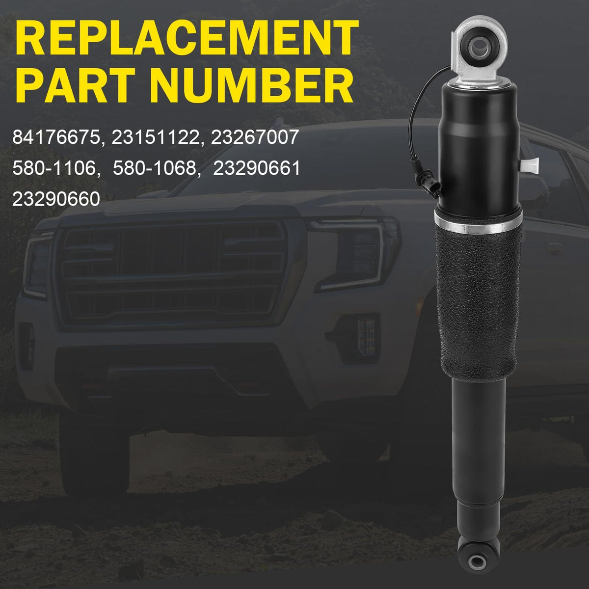 US GARVEE Rear Air Shocks Suspension Struts Compatible for 2015-2021 Yukon Suburban Escalade 84176675