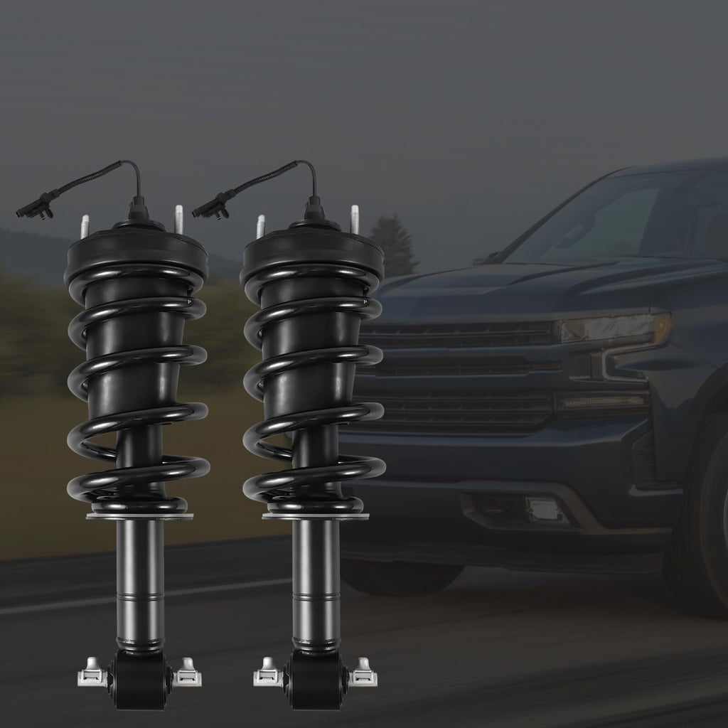 US GARVEE Front Shock Strut Absorber Sensor Compatible for 15-21 Silverado Sierra Avalanche Suburban Escalade Tahoe Yukon 2015-2021