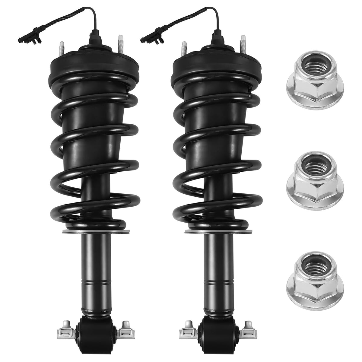 US GARVEE Front Shock Strut Absorber Sensor Compatible for 15-21 Silverado Sierra Avalanche Suburban Escalade Tahoe Yukon 2015-2021