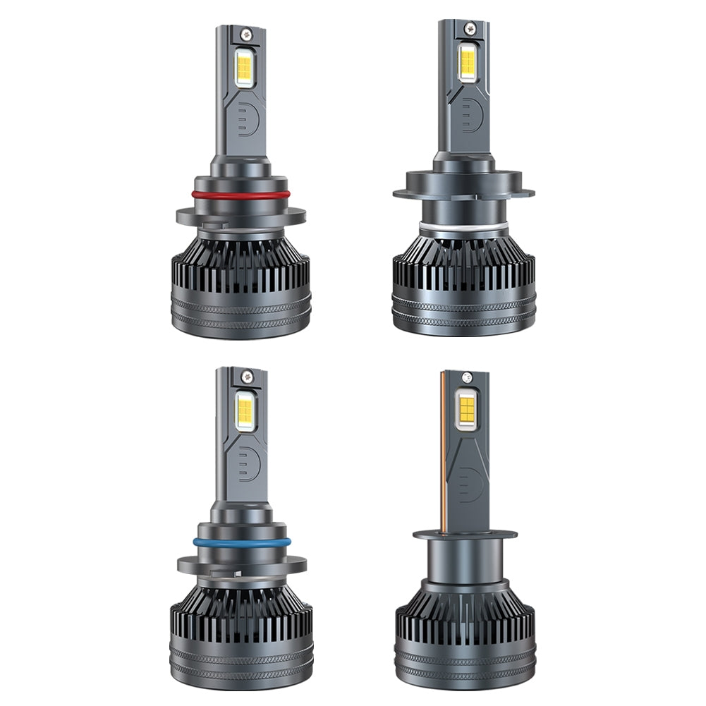 1 Pair Car LED Headlight Bulbs H1 9005 H7 H4 High-Power Liquid-Cooled Copper Tube Lamp 6000k White Light H11