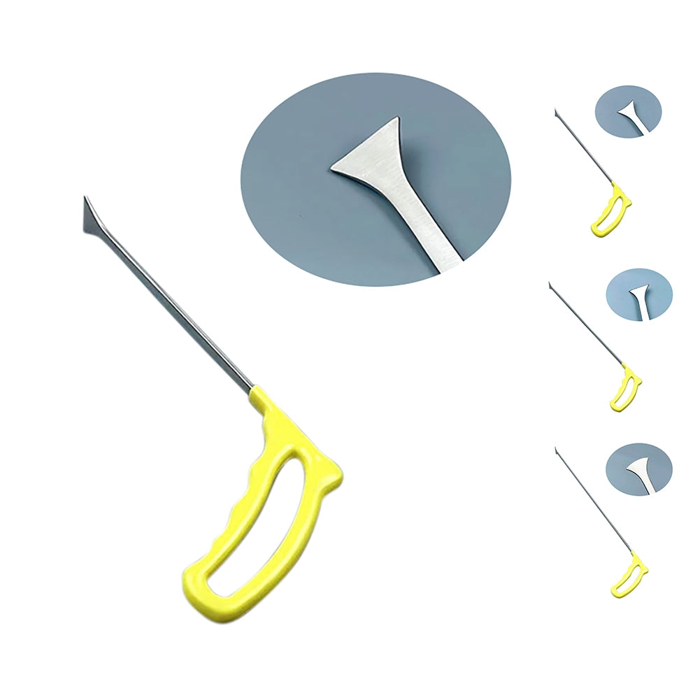 Paintless Dent Removal Tools Flat Shovel Stainless Steel Professional Auto Body Dent Repair Crow Bar Tool yellow 21cm