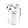 300ML Oil Catch Can Kit Universal Aluminum Oil Separator Catch Can With Breather Filter 6mm 8mm 10mm Adapters Baffled Tank Reservoir Automobile Accessories silver